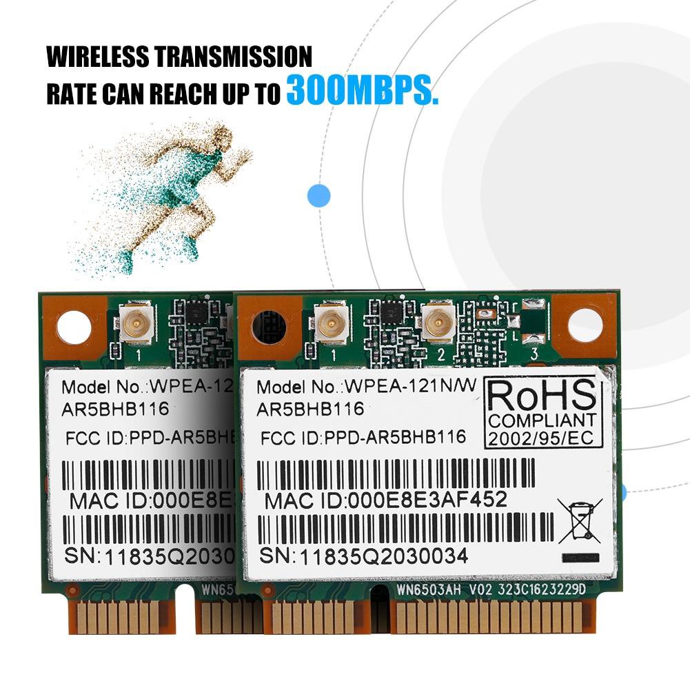 Card Wifi Mini Pci-E Ar5Bhb116 300mpbs 2.4 / 5ghz Thẻ