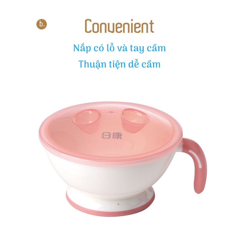 [Mẹ&amp;Bé] BỘ CHÉN ĂN CÓ NẮP CHO BÉ KÈM THÌA