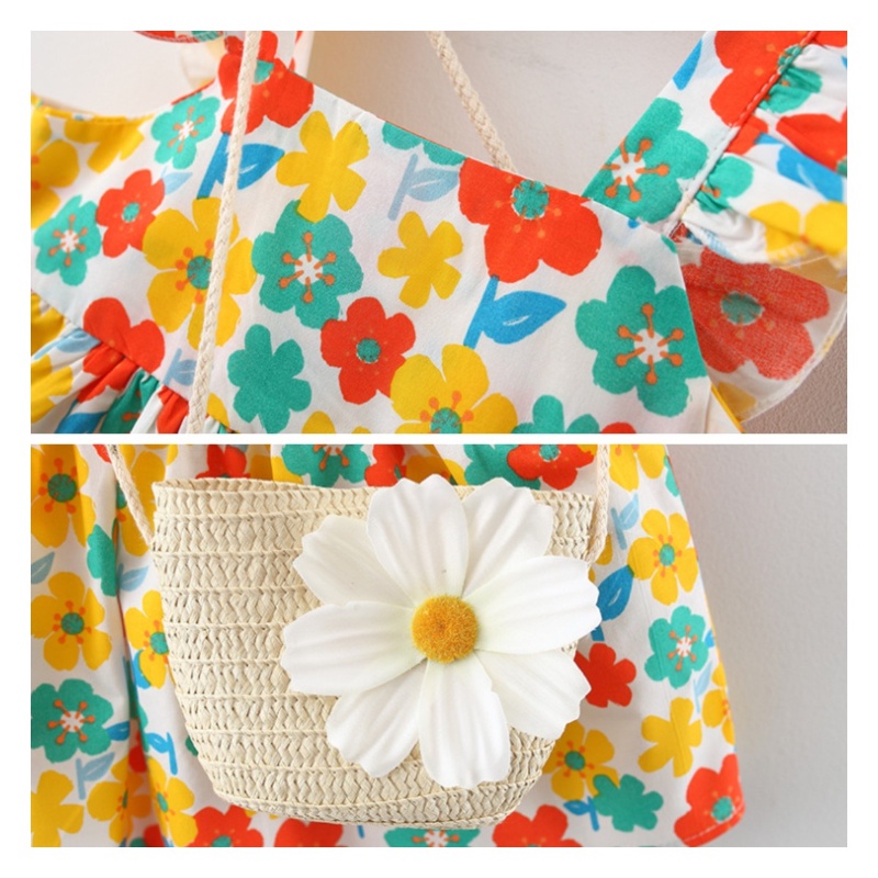 Bé gái ăn mặc mùa hè thời trang dễ thương không tay đầm công chúa bé gái 1-5 tuổi