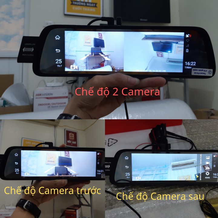 Camera Hành Trình Ô Tô (xe con) Dạng Gương 4G - Có Cam Sau - Có Cảnh Báo Làn Đường - Định Vị Giám Sát Từ Xa | BigBuy360 - bigbuy360.vn