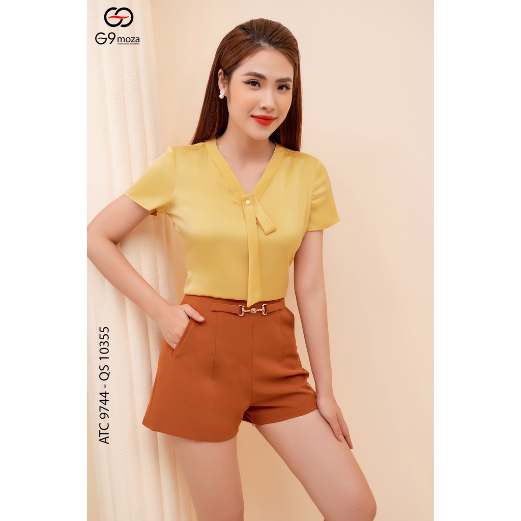 Áo sơ mi tay cộc 7744 - 1 G9moza hàng thiết kế chất lụa mềm, mịn, mát