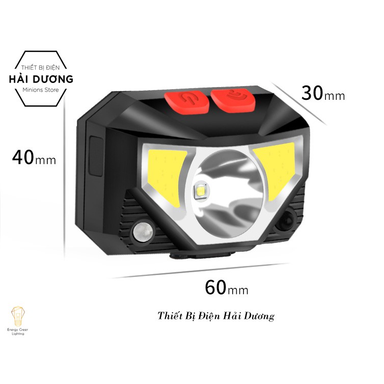 Đèn Pha Đội Đầu Cảm Ứng TG-T069 - LED Siêu Sáng - Energy Green Lighting - Có video thực tế