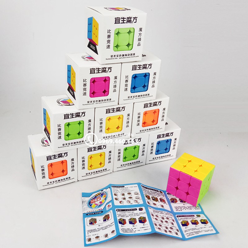 Rubik 3x3 Xoay Trơn, Không Rít, Độ Bền Cao, Màu Sắc Đẹp. Khối Rubic 3 Tâng Đồ Chơi Thông Minh