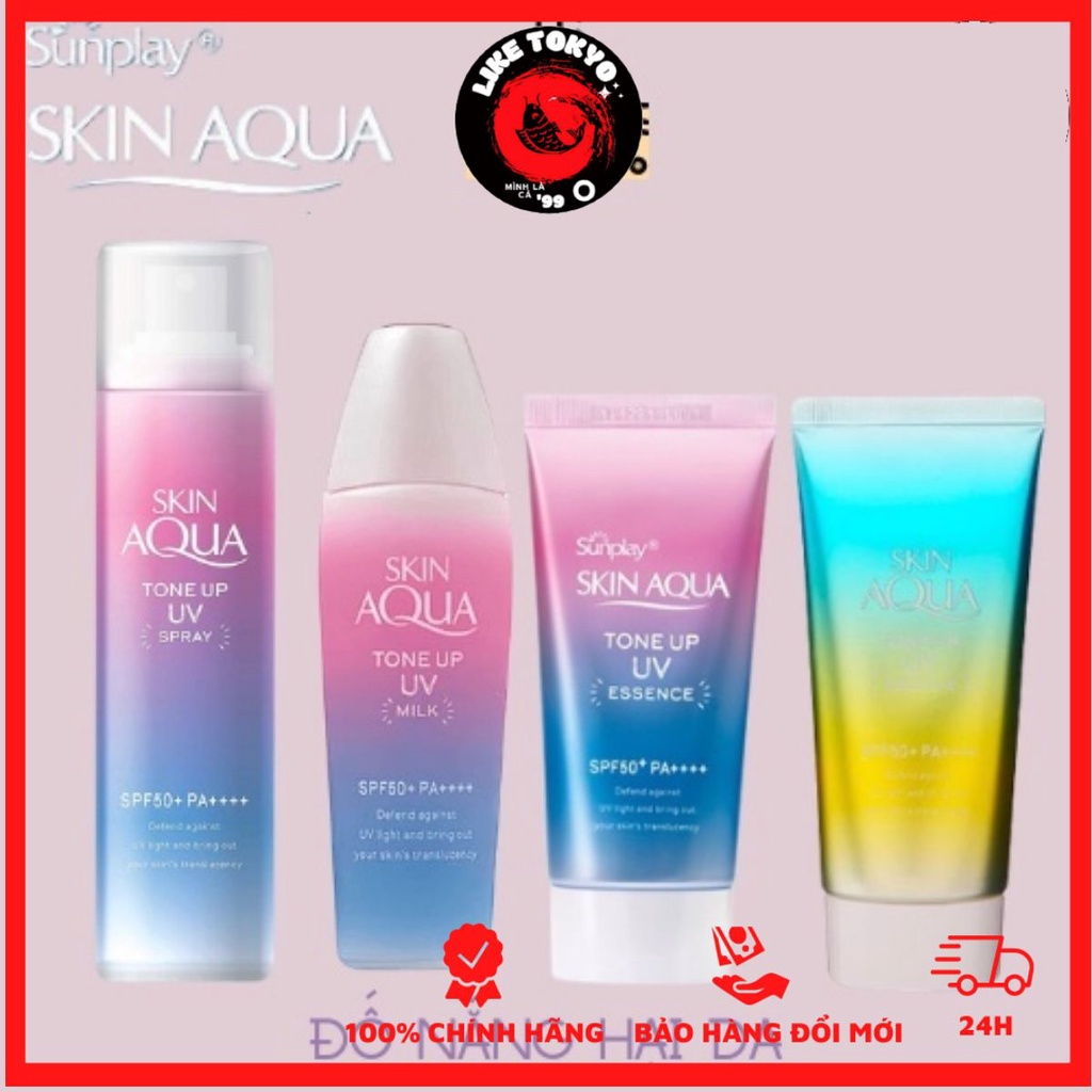 Kem chống nắng Skin Aqua kem chống nắng nâng tông Skin Aqua SPF50+ PA++++ LIKE TOKYO