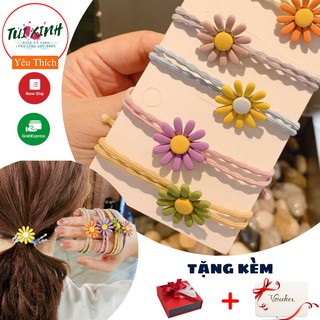 💕Chun 🌼 buộc tóc hoa cúc sỉ lẻ toàn quốc dây buộc tóc nhuộm SACO💕