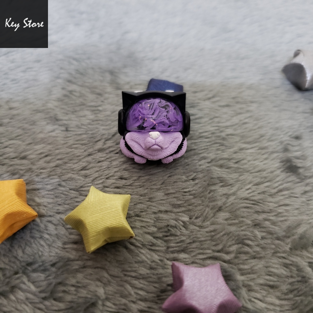 Nút bàn phím cơ artisan keycap sirius màu tím kính tím