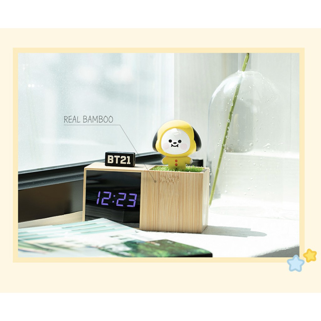 A144 ❤️ PUNIQ SPACE on hand 100% official BT21 BTS original authentic BABY LED digital desk clock Đồng Hồ Điện Tử   Chính Hãng