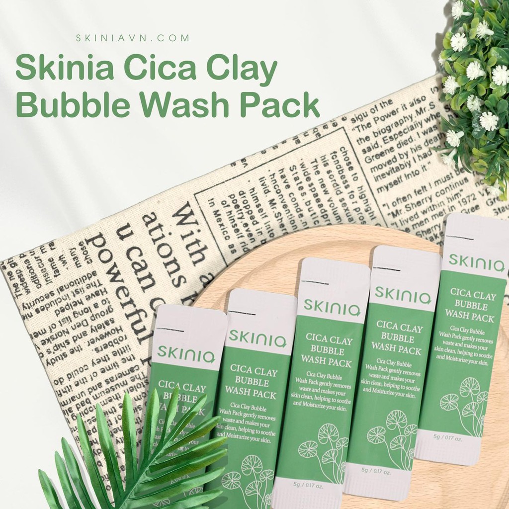 Mặt nạ đất sét sủi bọt làm sạch sâu Skinia Cica Clay Bubble Wash Pack | BigBuy360 - bigbuy360.vn