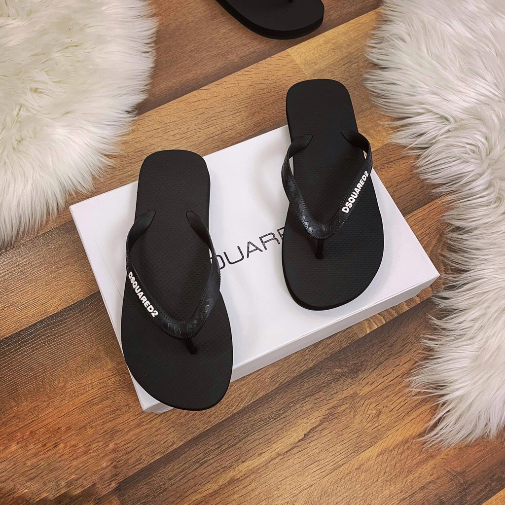 👟 HIGH FASHION👟 Dép xỏ ngón siêu cấp, Dép tông vân chìm Dsquared fullbox bill thẻ giấy gói MLN size 38-43