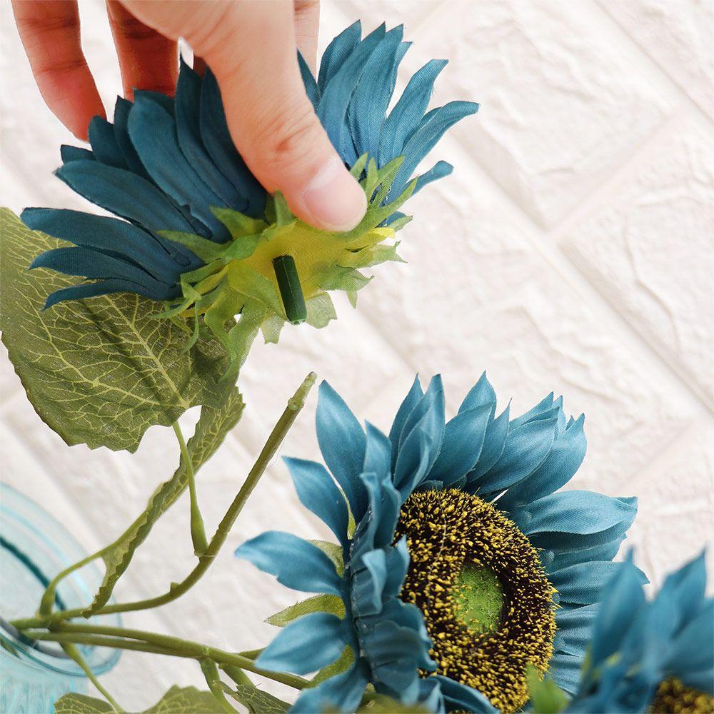 Hoa Hướng Dương Giả Bằng Lụa Màu Vàng Tươi Sáng Dùng Trang Trí Nhà Cửa DIY