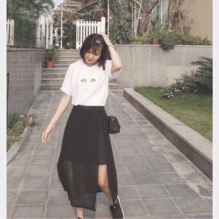 Hàng chân váy 2 lớp dáng dài chuẩn