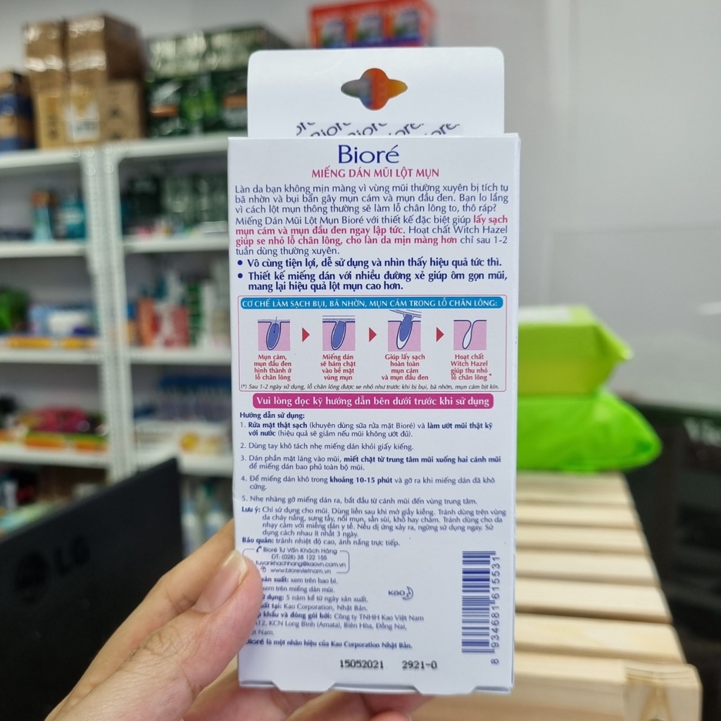 Miếng dán lột mụn mũi BIORE Pore Pack