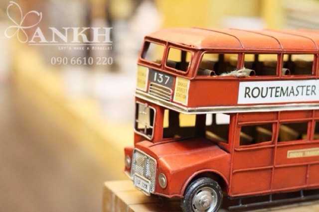 Mô hình xe London bus 2 tầng cổ điển làm bằng tay