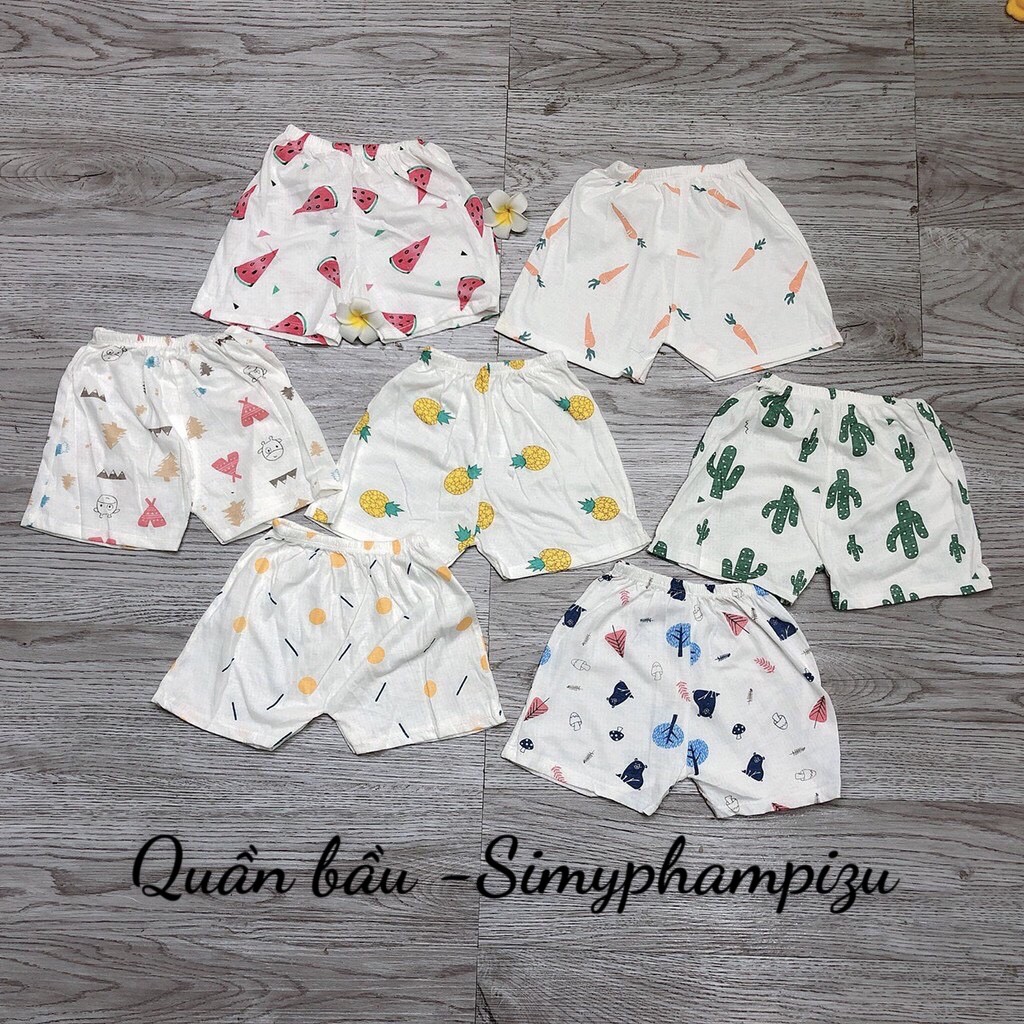 Quần đùi vải cotton giấy siêu thoáng mát cho bé trai, bé gái (Lẻ 01 quần)