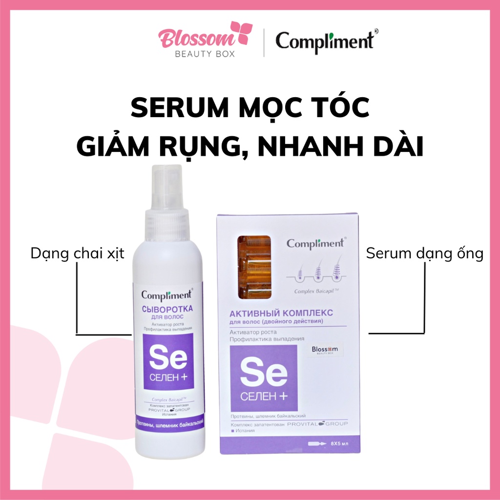Tinh chất serum giúp mọc tóc giảm rụng tóc và nhanh dài tóc Compliment SE SELEN+