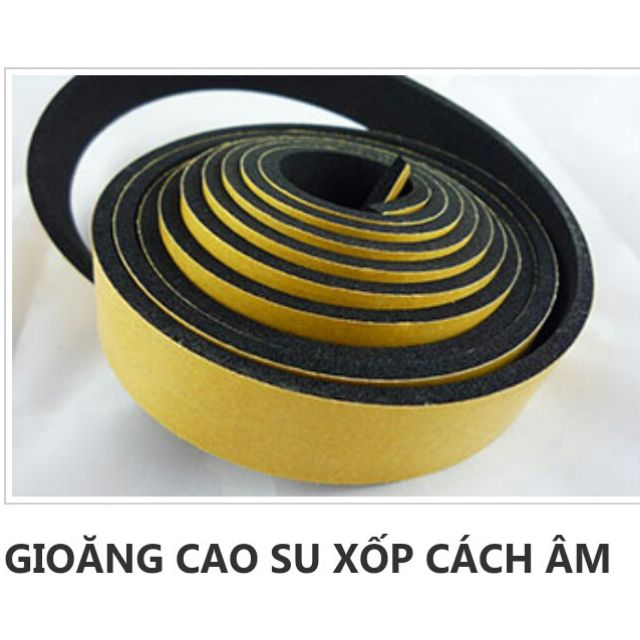 ZOĂNG CAO SU CÁCH ÂM CHỐNG ỒN . Rộng 5cm. Dày 5mm.Dài 8m14