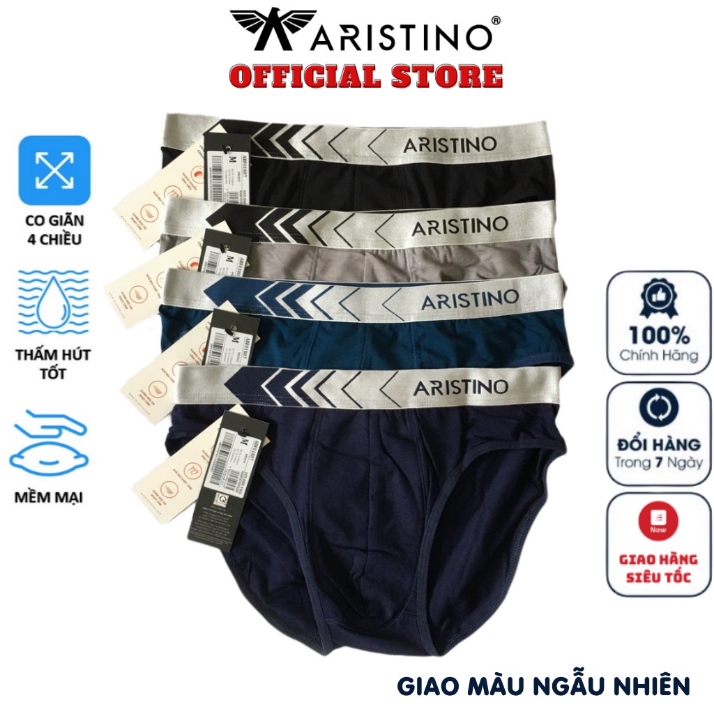 Quần lót nam tam giác sịp nam Aristino ABF01807 quần xì chất liệu Cotton mềm mại co giãn khử mùi không gây kích ứng da