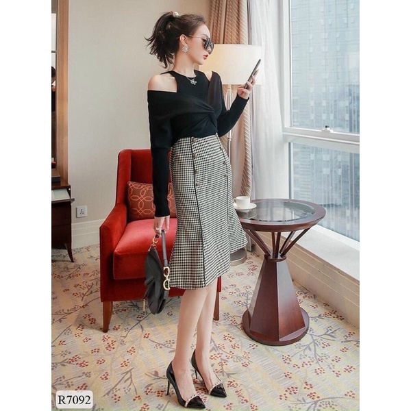 chân váy công sở @ dáng ôm phom @ dạ co dãn chất dày đẹp | BigBuy360 - bigbuy360.vn