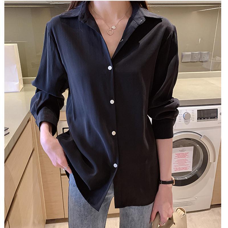 Plus Áo Sơ Mi Chiffon Dáng Rộng Size Lớn Thời Trang Mùa Xuân