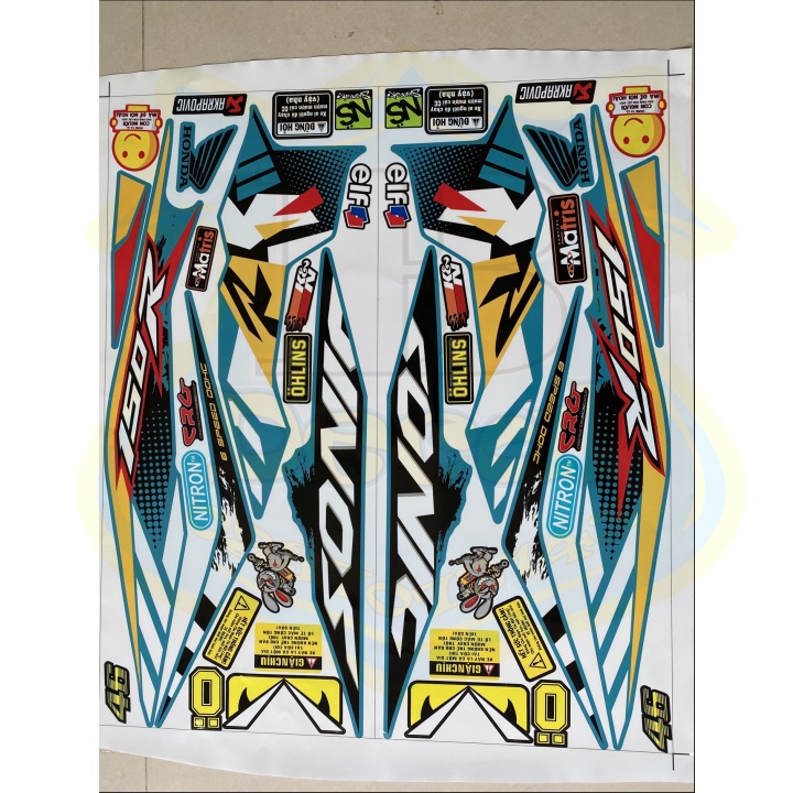 ( Quí khách vui lòng mang ra tiệm cho thợ dán ) Tem sonic 150