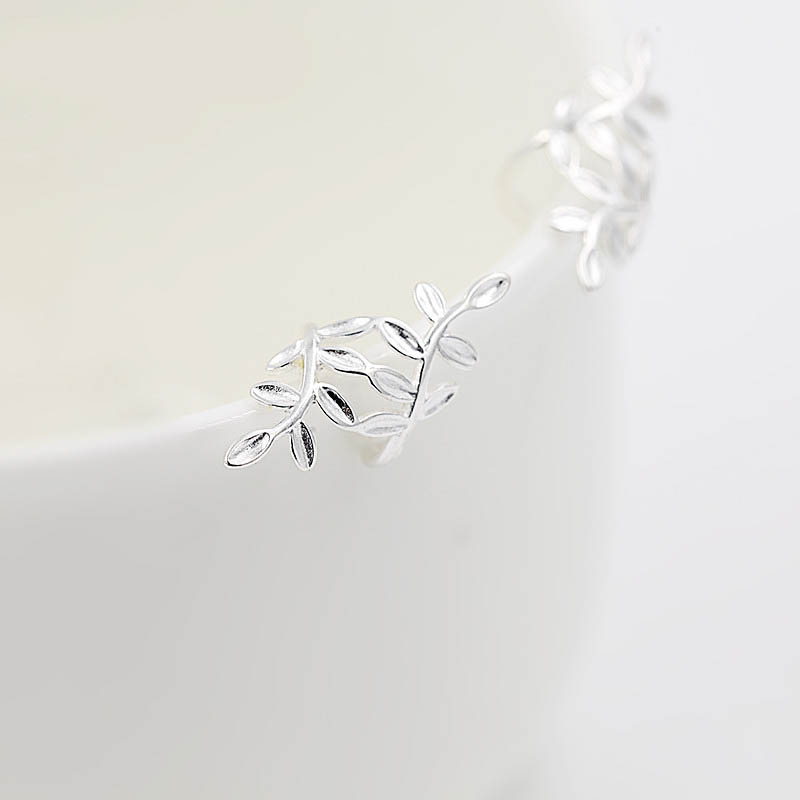 Bông tai kẹp hình cành cây cổ điển không cần xỏ lỗ