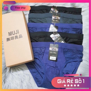 Hộp 4 Quần Lót Nam tam giác thông hơi xuất Nhật B03