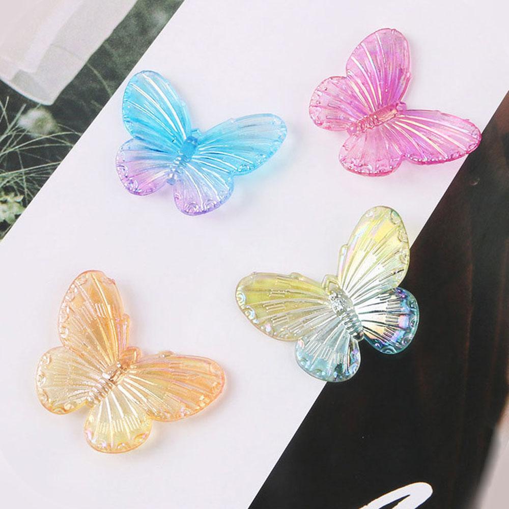 Set 10 Mặt Vòng cổ Hình Bươm Bướm Bằng Acrylic Trong Suốt