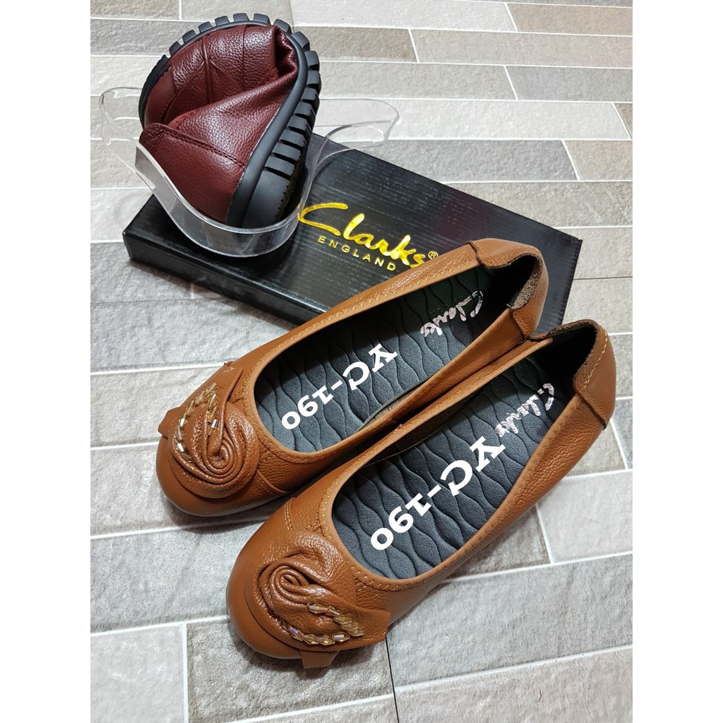 Giày Clarks Yc-190 Đế Bằng Thiết Kế Trẻ Trung Năng Động