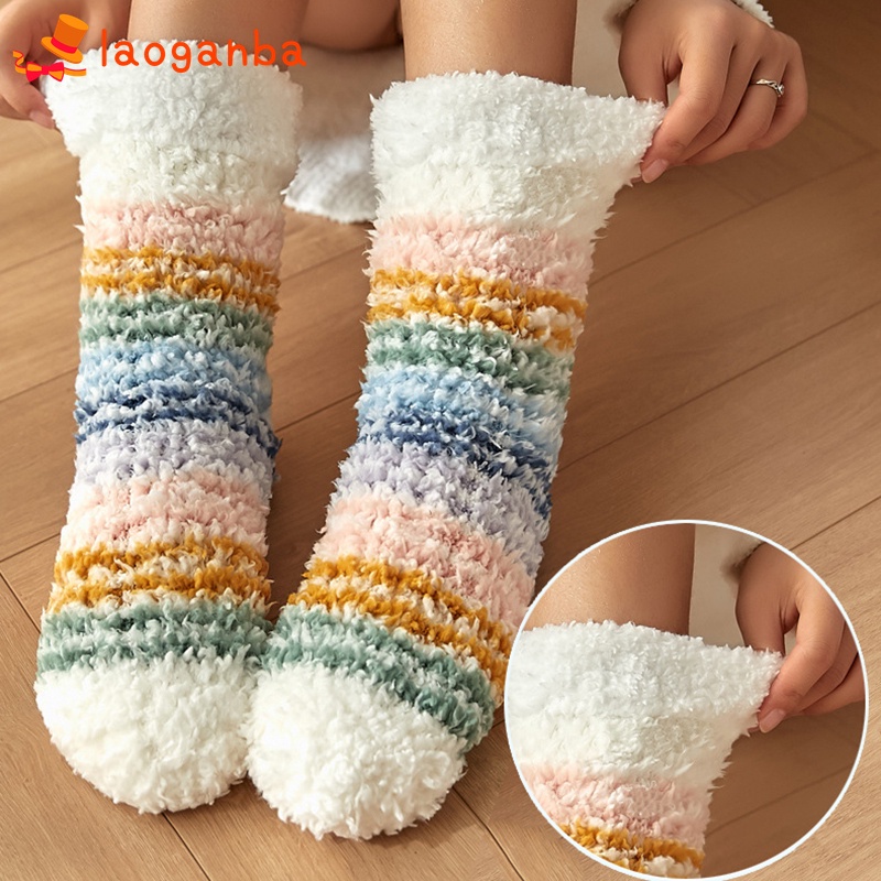 Vớ lông mềm nhiều màu sắc giữ ấm cho nữ