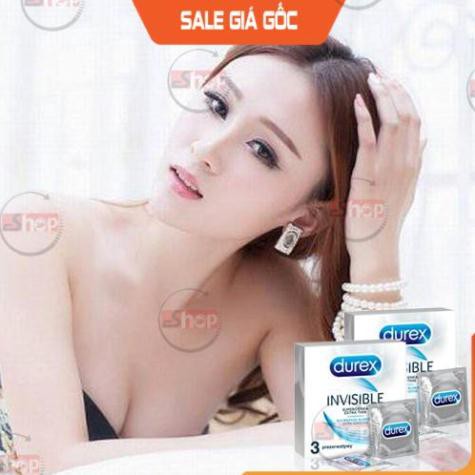 [Chuẩn Thái] Bao Cao Su Cao Cấp DUREX iNViSiBLE Hộp 3 Cái, Bao Cao Su Siêu Mỏng - Ôm Sát - Cảm Giác Thật Như Không Dùng