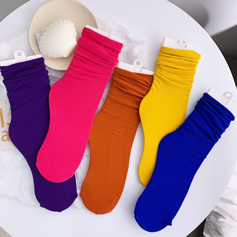 Vớ cổ cao trơn đủ màu dễ thương