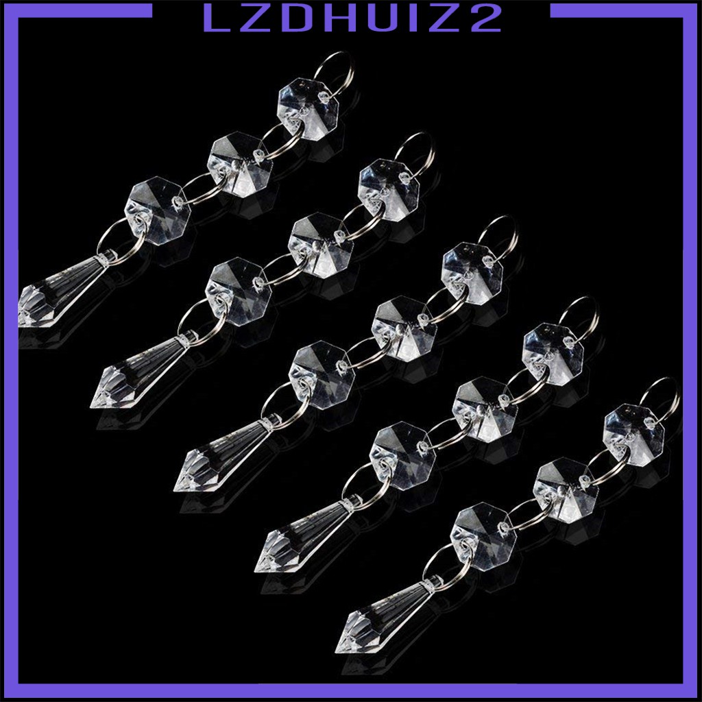 [Lzdhuiz] Set 10 Hạt Pha Lê Giọt Nước Trang Trí Cây Thông Noel Les Fleurs