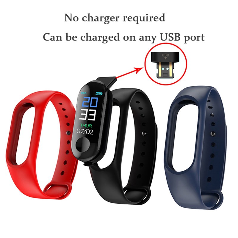 Vòng đeo tay thông minh chống nước pk Xiaomi M3 theo dõi sức khỏe
