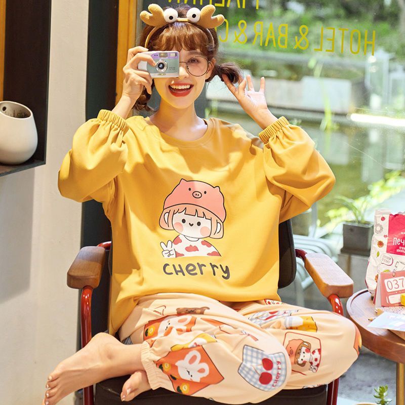 (Sẵn hàng) Bộ Cotton Dài Tay Mặc Thu Mặc bốn mùa Hình Cute Siêu Đáng Yêu Hàng QCCC Mẫu Hót Mới Nhất 2022