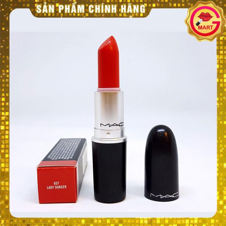 [CHÍNH HÃNG] Son Mac Lady Danger 607 - Màu đỏ cam - Matte