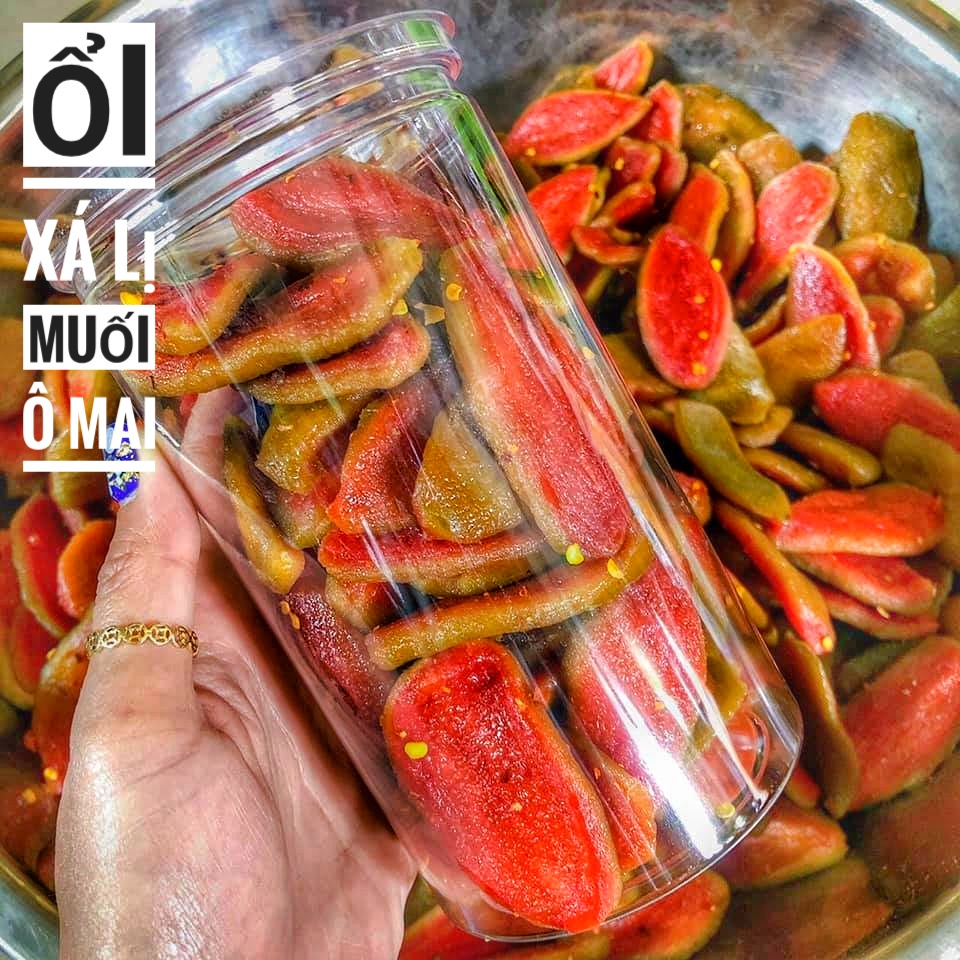 Ổi Xá Lị (Ổi Ruột Hồng) Sấy Muối Ô Mai Lon 500Gram &amp; Lon 300Gram