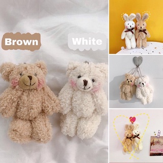 Móc treo chìa khoá balo túi xách hình thỏ gấu bông ulzzang phong cách Hàn Quốc