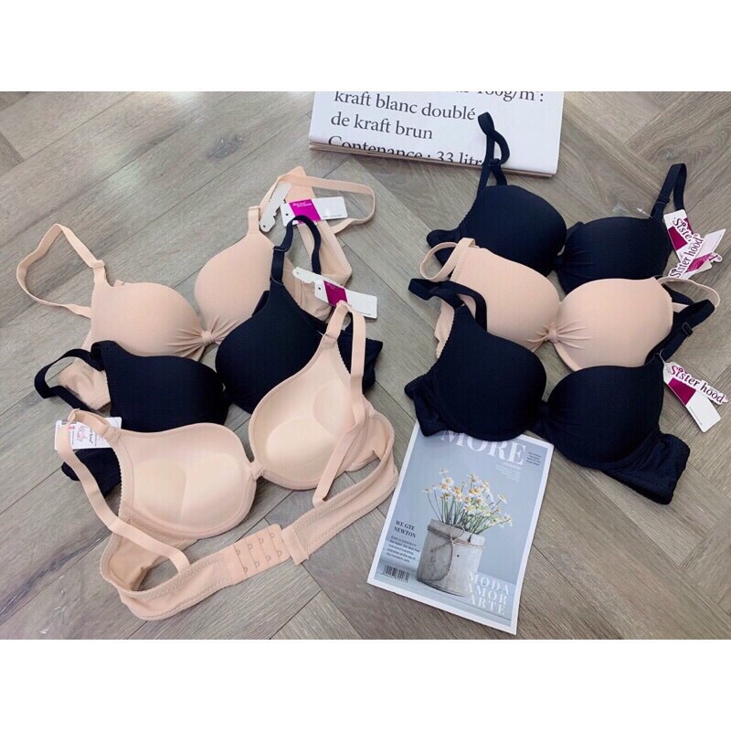 Áo ngực nữ có gọng mút kép nâng ngực tạo khe, áo lót thông hơi hình nơ 6611