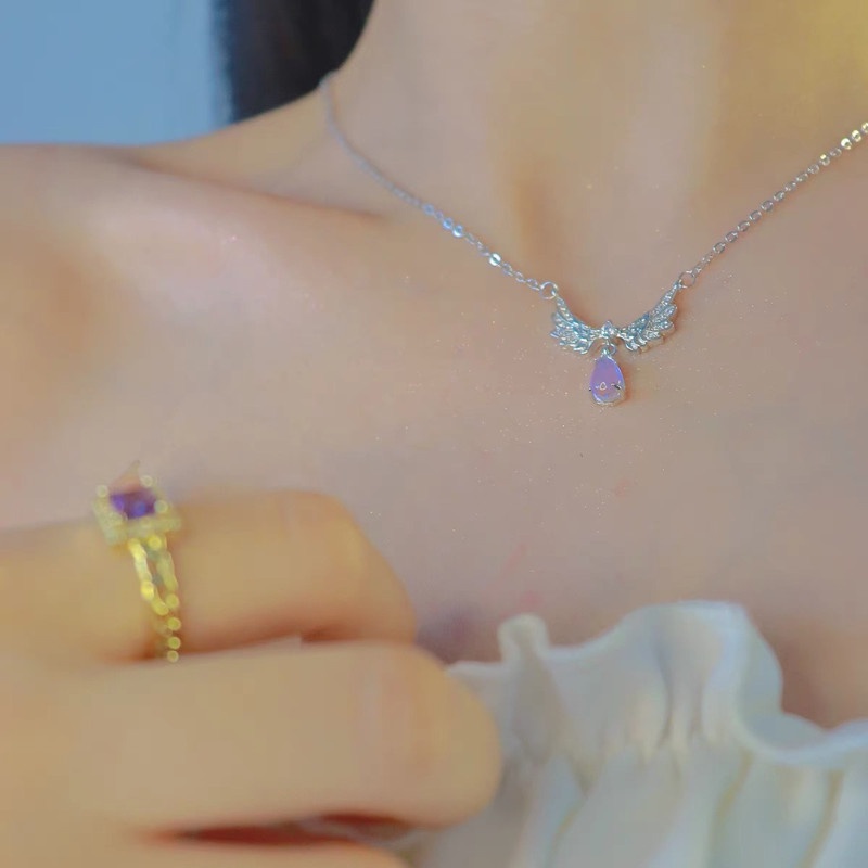 Vòng cổ Mặt Hình Cánh Thiên Thần Đính Đá Thời Trang Cho Nữ