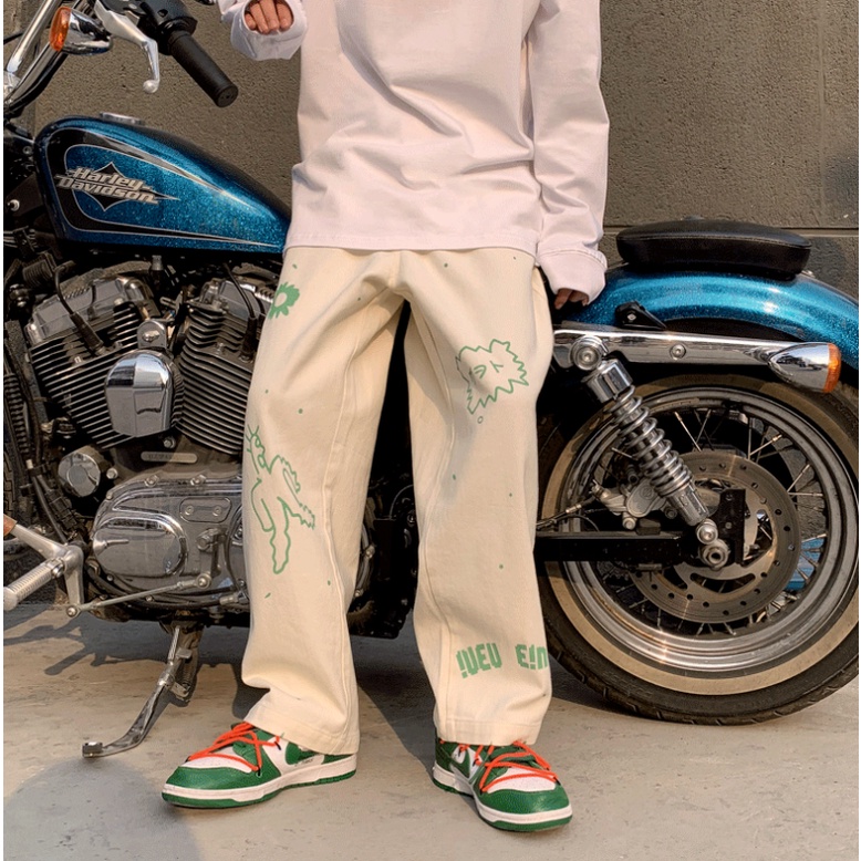 Quần Thể Thao Ống Rộng In Họa Tiết Graffiti Cá Tính Theo Phong Cách Hip Hop Dành Cho Nam