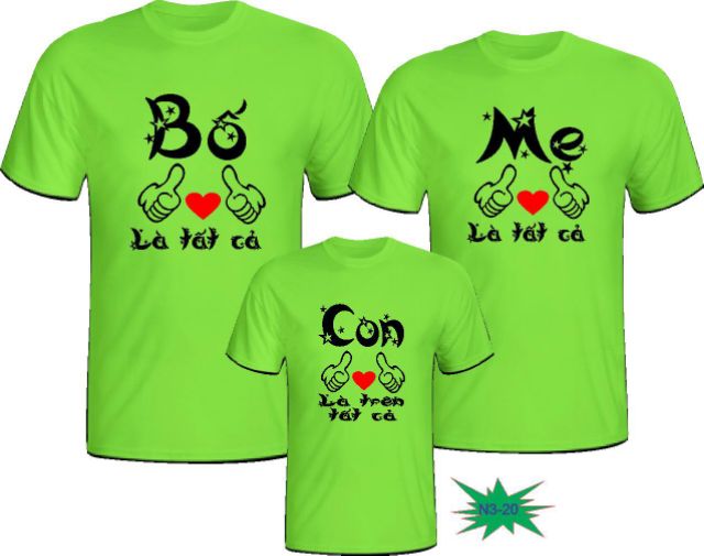 Áo gia đình ý nghĩa.   Giá sĩ chỉ 35k/áo