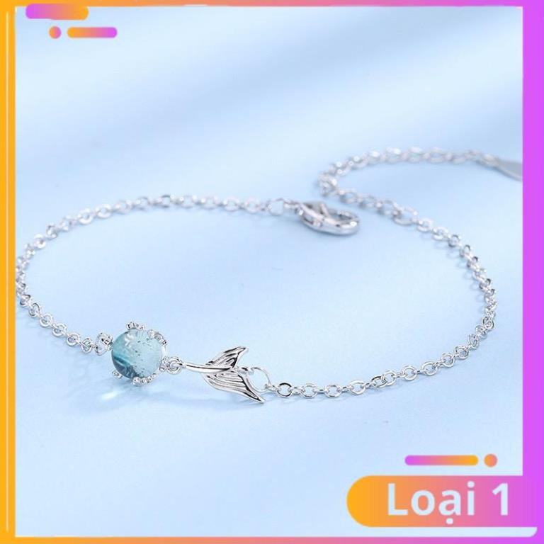 [Khuyến Mãi Sốc] Lắc tay bạc nữ bọt biển đuôi cá nhỏ dễ thương | BigBuy360 - bigbuy360.vn
