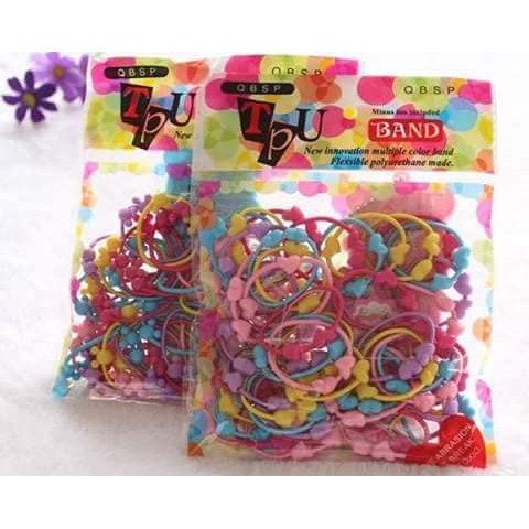 Gói chun buộc tóc 50 dây cho bé