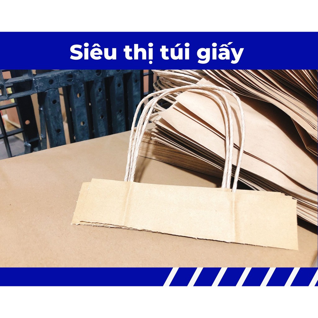 QUAI TÚI GIẤY KRAFT MÀU NÂU  KHÔNG PHẢI QUAI LY