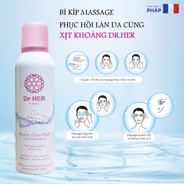 Xịt Khoáng Dr Her Cấp Ẩm Làm Dịu Mát Da 150ML - [ Paris ]