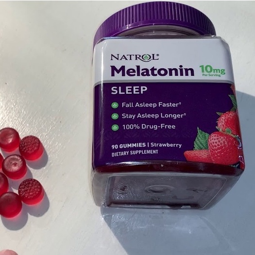 Kẹo Dẻo Ngủ Ngon Natrol Melatonin Sleep Gummies 5mg 10 mg 90v 140v 180v hàng Mỹ SeeMe beauty VC-011