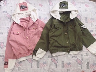 🍂🍒KHOÁC JEANS PHỐI NÓN NỈ + ẢNH THẬT🍂