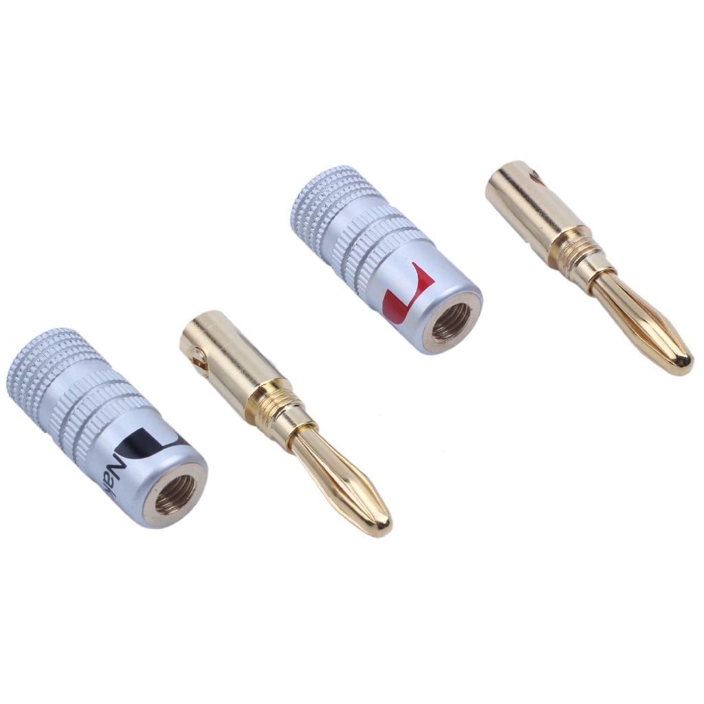 Set 10 Đầu Nối Dây Cáp Âm Thanh Mạ Vàng 24k