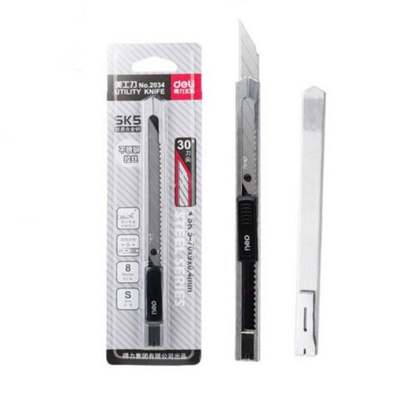 Combo Dao art knife lưỡi nghiêng 30 độ kèm hộp 10 lưỡi thay thế