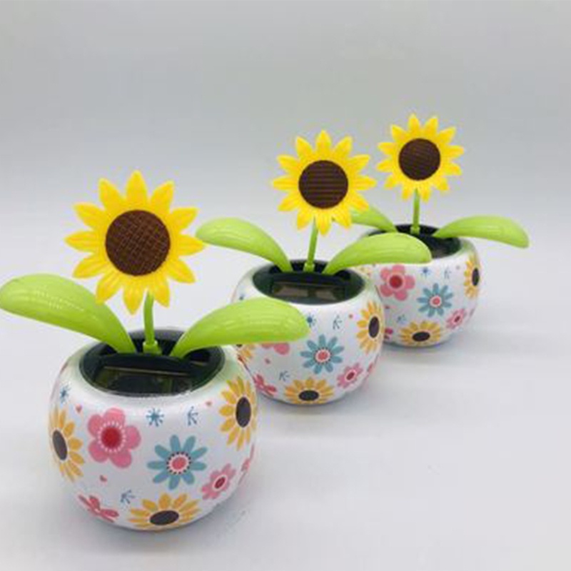Mô hình hoa hướng dương nhảy múa sử dụng năng lượng mặt trời trang trí xe hơi